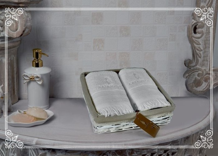 Полотенца Казанова Комплект полотенец Simona (молоко) 70х140см(1), 50х90см(1) К63-133-к-т