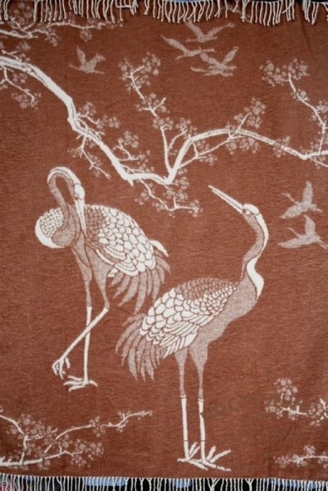 Плед хлопковый, жаккард 32-15 140x200