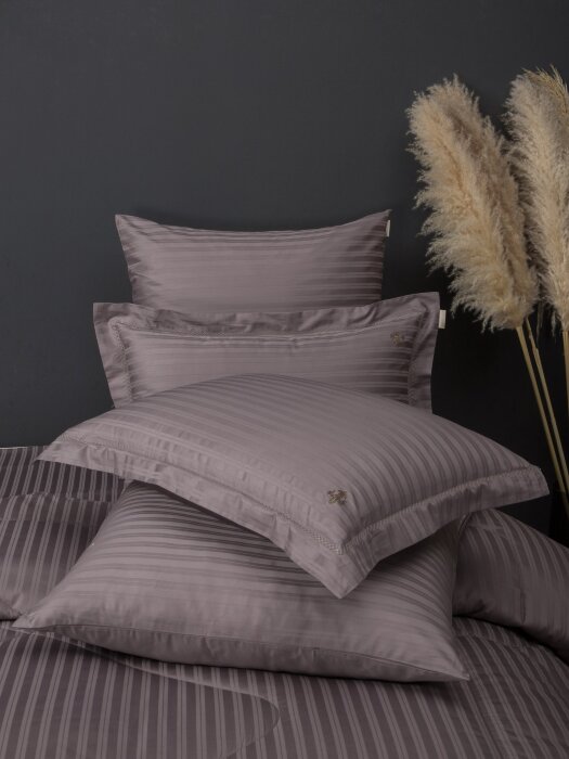 Комплекты для сна Stripe Royal (капучино) Egypt Cotton Евро K-ЕВРО-3079 к-т