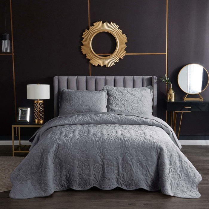 Амара (серая) Покрывало 240х260