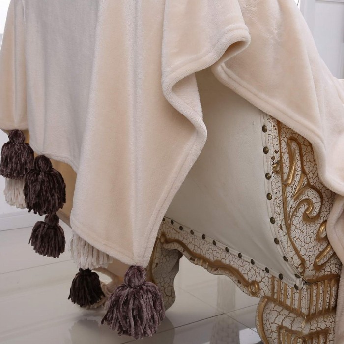 Tassel №3 (беж) Плед 220х230