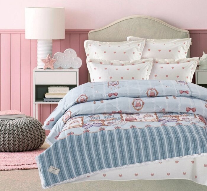 Постельный набор Казанова Сandy (жемчуг нави) Print Cotton комплект K-1.6-2123 к-т