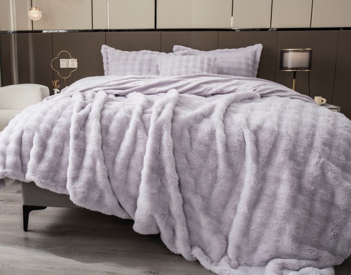 Покрывало декоративное Shinshilla buffy (лаванда платина) 220x240см 