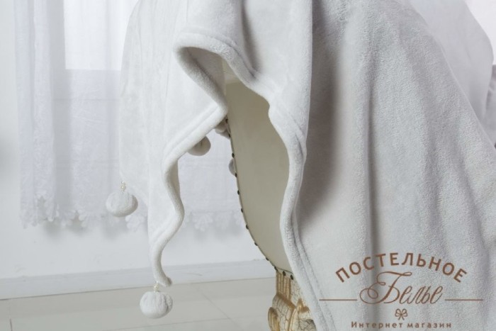 Бубон-жемчуг (сер) Плед 160х220