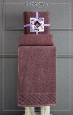 Комплект полотенец Готье (винный) 70х140см и 50х90см