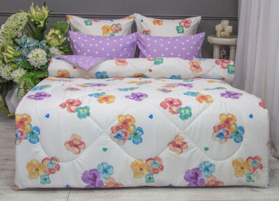 Фиалка (лаванда) print cotton постельный набор 1.5 спальный