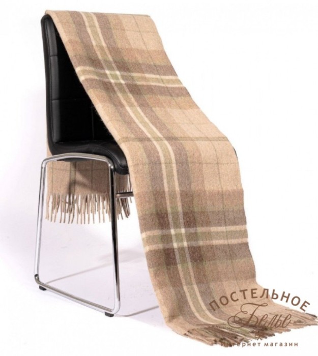 Плед INCALPACA бежевый с коричневым  PP-93  170х210