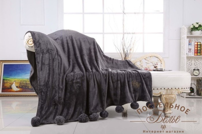 Bubble №4(темно-серый) Плед.220х230