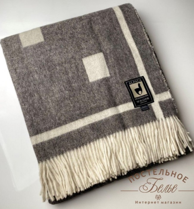 Плед INCALPACA жаккард серый PJ-5 170x210