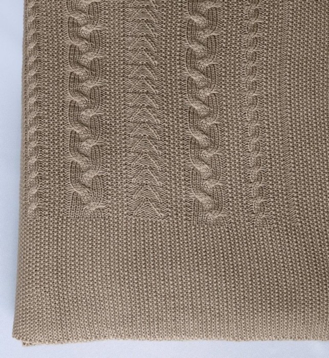 Плед вязанный Коса свиток 150x200