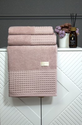Комплект полотенец Флафи (пудра платина) 50х90см и 70х140см 