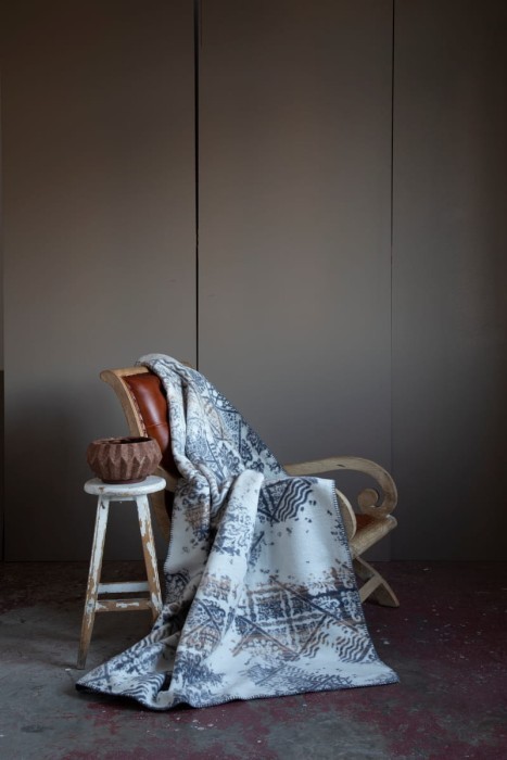 Плед Arya Хлопок Sandy Синий, Серый