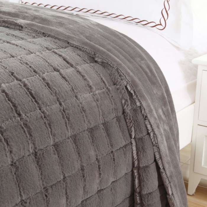 Мадлен (серая) Покрывало 160х220
