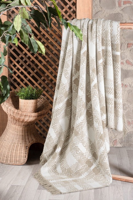 Плед Arya Хлопок Tina Бежевый