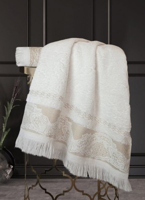 Полотенца Казанова Полотенце Жизель Жаккардовый хлопок (белый/кофе) 70х140см Т67-315-70х140