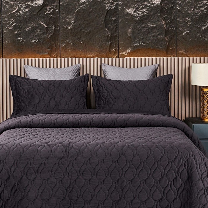 Нобилис (антрацит) Покрывало 240х260