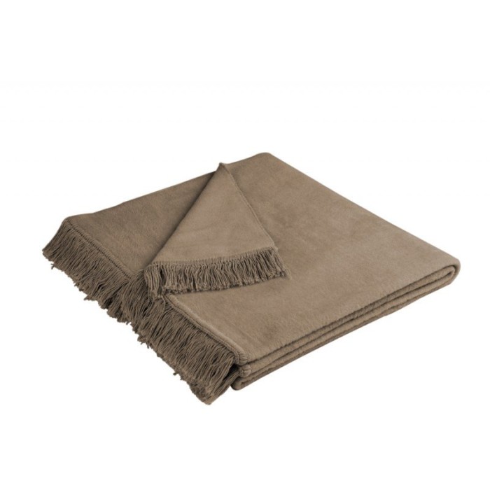 Плед Bocasa Cotton Cover коричневый 100x200