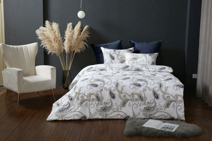 Комплекты для сна Милан (индиго жемчуг) АВС Cotton Евро