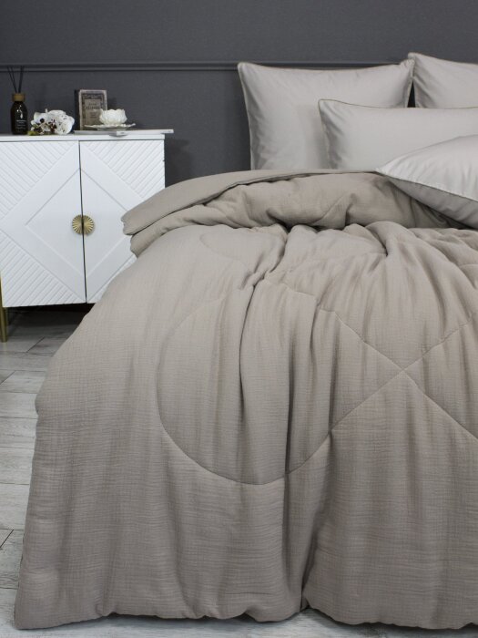 Комплекты для сна Muslin & Satin Solid color (пыльно бежевый) Евро