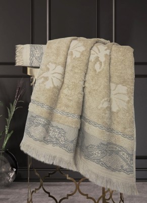 Полотенца Казанова Полотенце Жизель Жаккардовый хлопок (бежевый/кофе) 70х140см Т67-317-70х140
