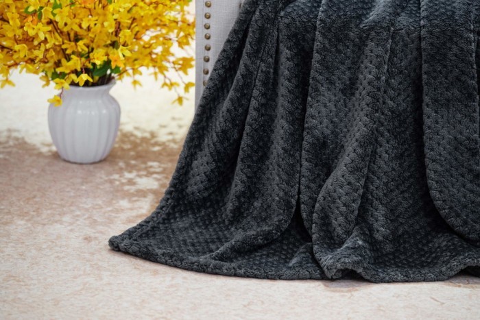 Эшли (антрацит) Покрывало 160х220