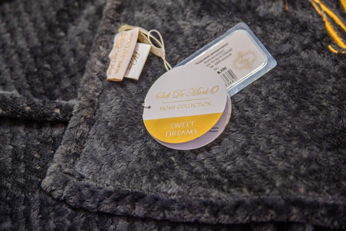 Эшли (антрацит) Покрывало 160х220