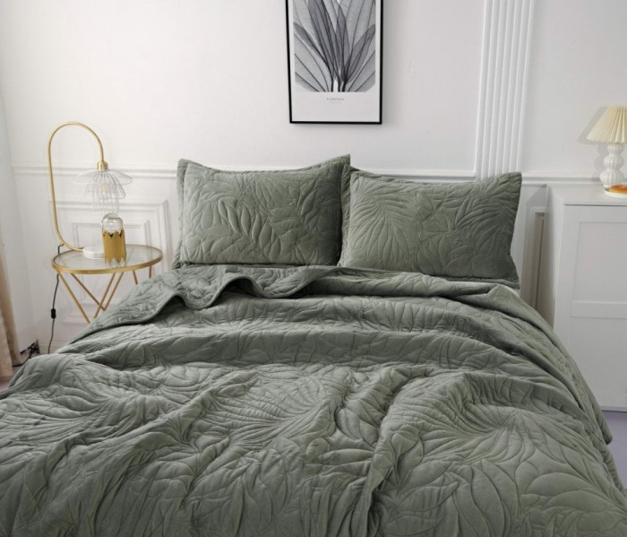 Глория (зеленое) Покрывало 160х220