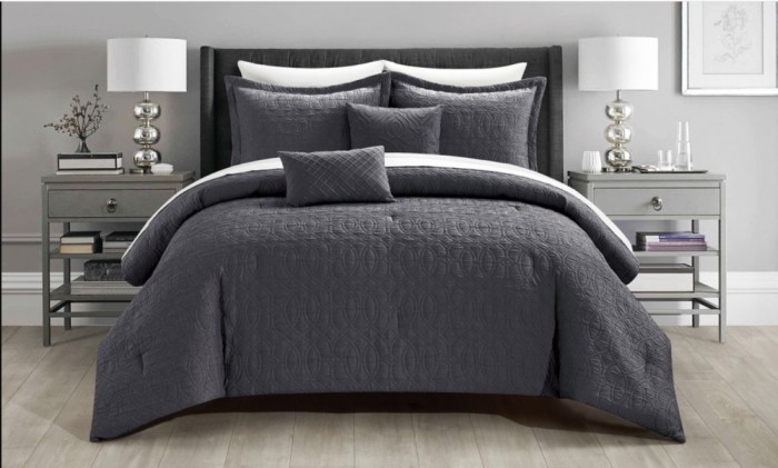 Покрывала PPL-21 темно серый евро 240х260 наволочки 50х70-2шт