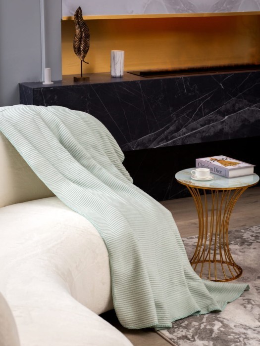 Плед Arya Хлопок Queen Мятный