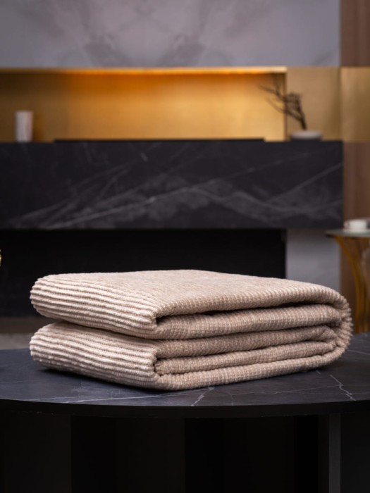 Плед Arya Хлопок Queen Бежевый