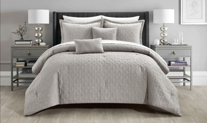 Покрывала PPL-21 светло серый евро 240х260 наволочки 50х70-2шт