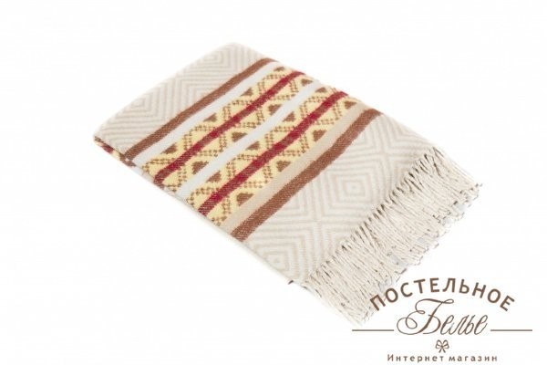 Плед хлопковый, жаккард 2-1 140x200