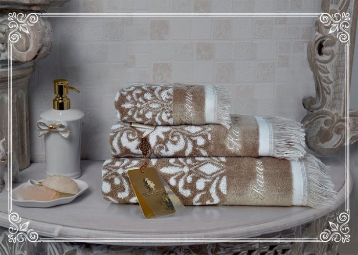 Комплект полотенец Казанова Undina (бежевый) 30х50см(3) К63-285-30х50
