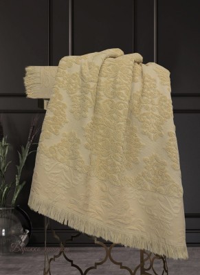 Комплект полотенец Казанова Барокко Жаккардовый хлопок (миндаль) 70х140см и 50х90см Т67-319-к-т