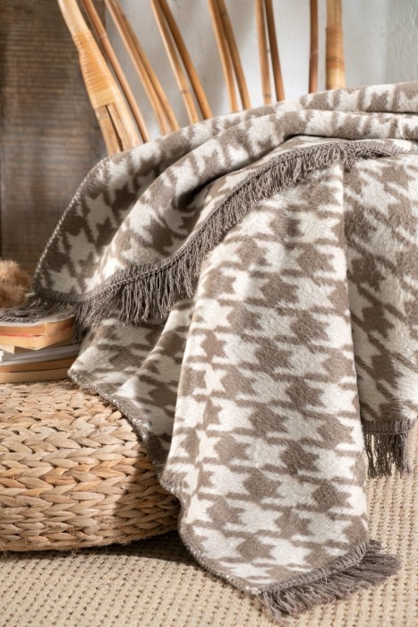 Плед Arya с принтом Rocket Коричневый