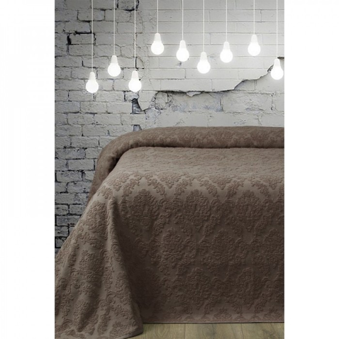 Покрывало махровое Damask коричневый 210 х 240 см