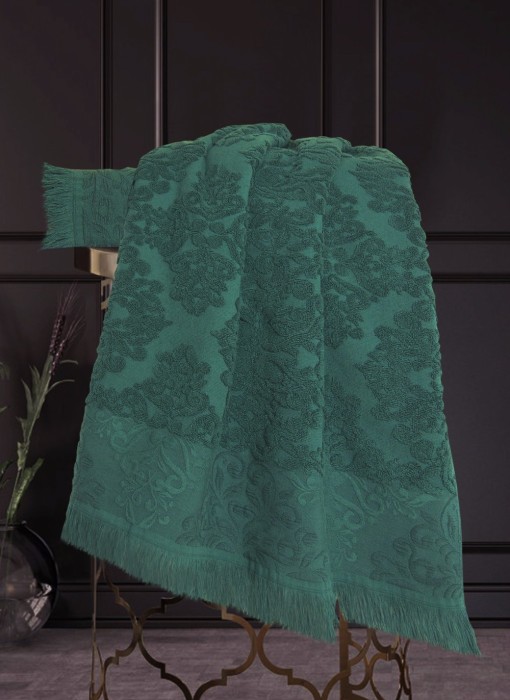 Полотенца Казанова Полотенце Барокко Жаккардовый хлопок (изумруд) 70х140см Т67-320-70х140