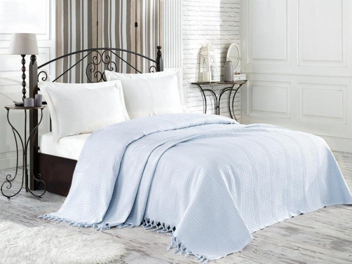 Покрывала Турция NICE BED SPREAD LightBLUE-220x240