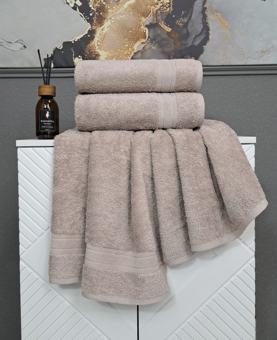 Комплект полотенец Arno (капучино) 50х90см и 70х140см 