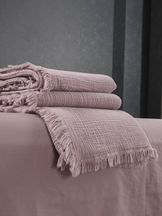 Комплекты для сна Stonewash Muslin (пыльная роза) комплект с покрывалом Евро