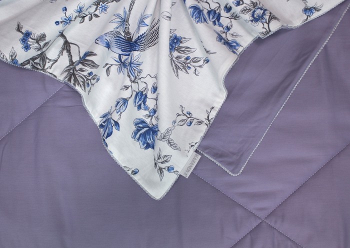 Комплекты для сна Ибис (кобальт жемчуг) Cotton Евро