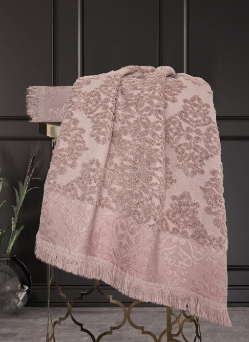 Полотенца Казанова Полотенце Барокко Жаккардовый хлопок (старо-розовый) 70х140см Т67-322-70х140