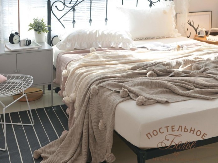 Эрмес (молоко) Покрывало 220х240