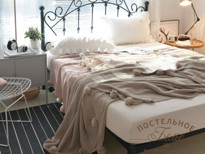 Эрмес (молоко) Покрывало 220х240