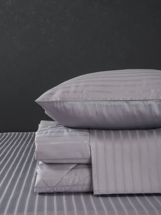 Комплекты для сна Stripe Le-Man (платина лаванда) Egypt Cotton Семейный