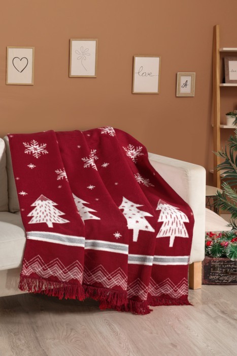 Плед Arya из Хлопка Красный