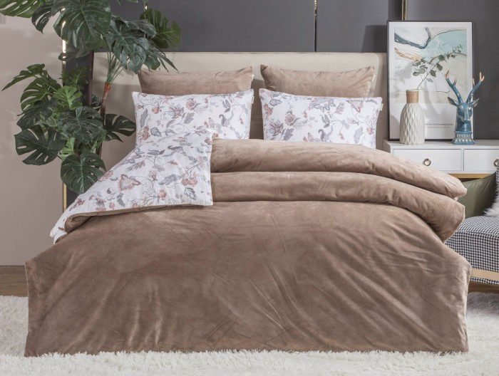 Комплекты постельного белья Даламан (бежевый капучино) Евро