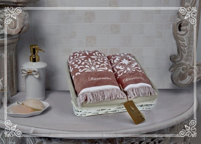 Комплект полотенец Казанова Undina (розовая пудра) 30х50см(3) К63-286-30х50