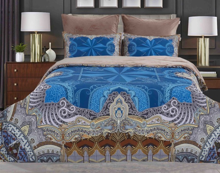 Комплекты постельного белья Аматти (капучино сапфир) Евро