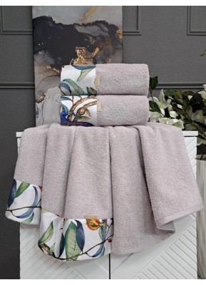 Комплект полотенец Adora Касабланка (лаванда) 70х140см и 50х90см "KAZANOV.A"